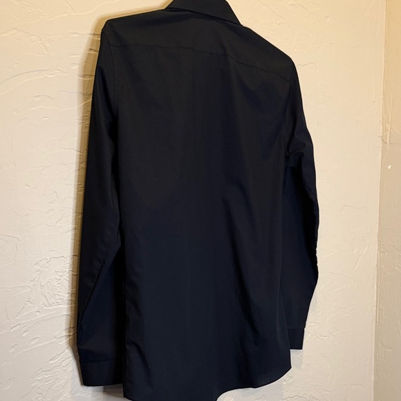 JF J.Ferrar Elegant Black Men's Dress Shirt - Picture 5 of 8